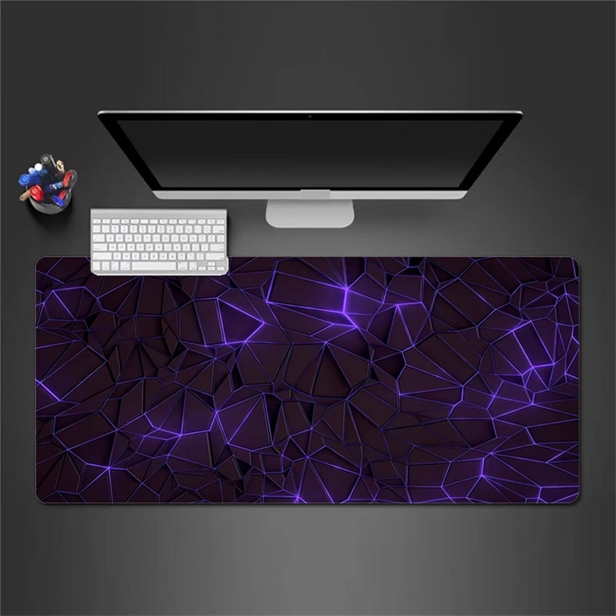 Extra Grote Gaming Muismat Bureaumat 1000x500mm Met Antislip Basis en Stikselranden