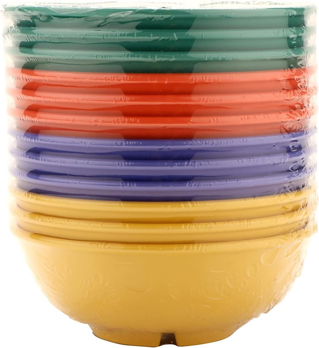 Set van 4 Melamine Kommen, 710 ml (24 oz), Diverse Kleuren