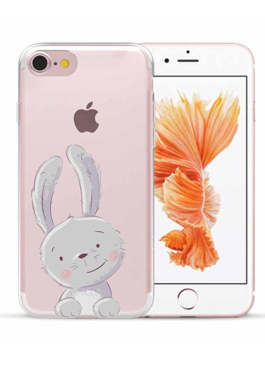 Apple Iphone 7 / 8 / SE2020 / SE2022 hoesje transparant siliconen telefoonhoesje - Grappig konijntje