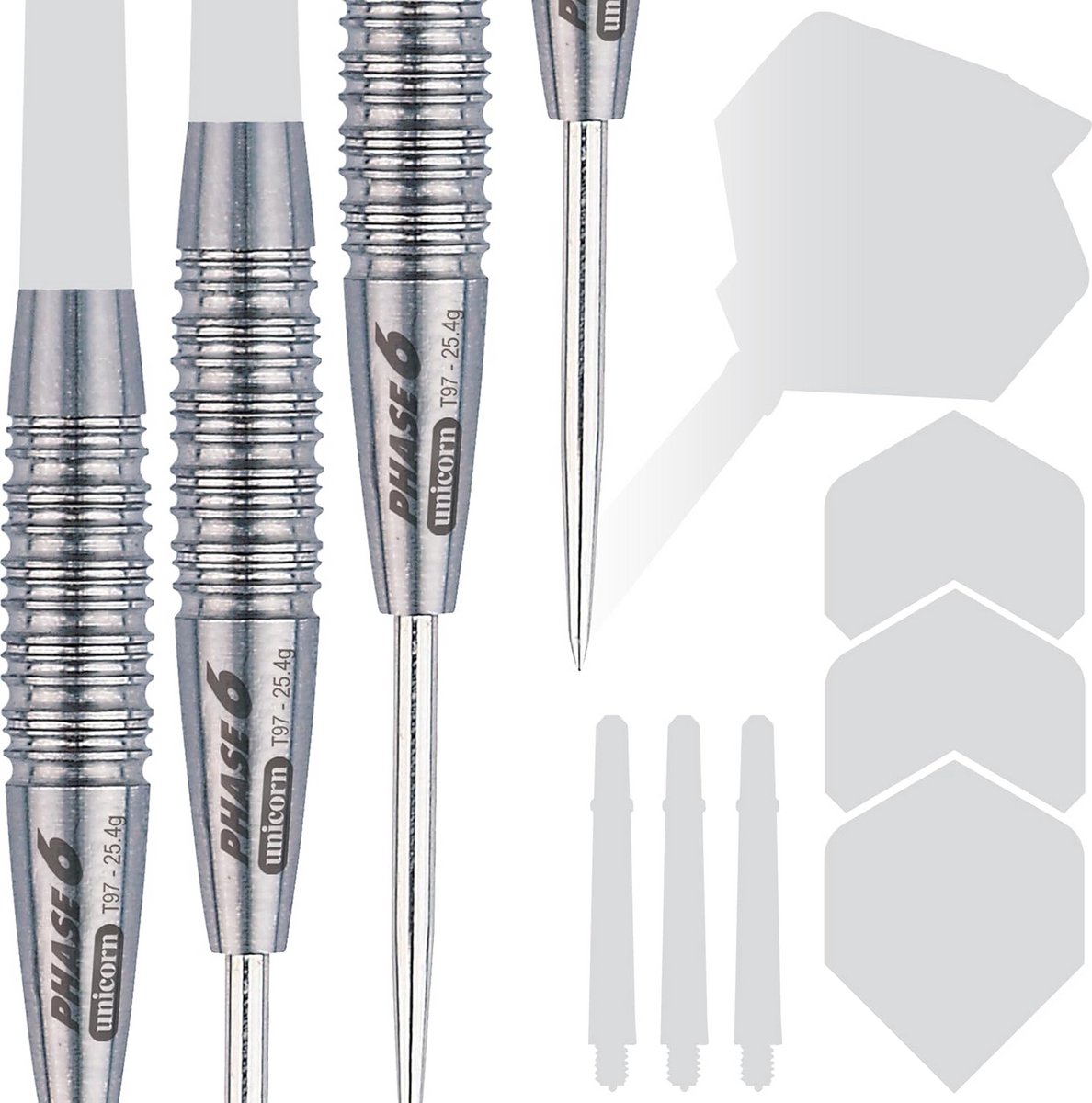 Steel Darts - Dartpijlen Set - Precisie Werpen - 97% Tungsten Kwaliteit - 25 gram - Zilver