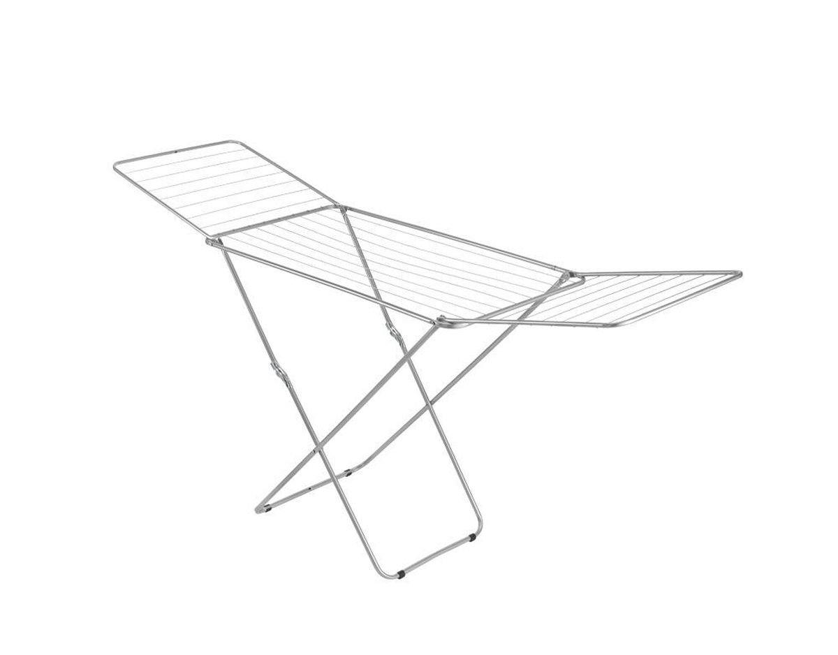 Goedkoopste Tomado - Droogrek Capri - 20 meter Drooglengte - Inklapbaar - Zilvergrijs