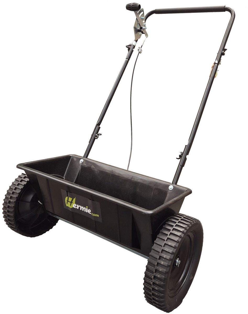 Bol.com Professionele meststofstrooier Hermie 25 liter - Eenvoudig instelbare dosering voorkomt verspilling en beschermt je gazo... aanbieding