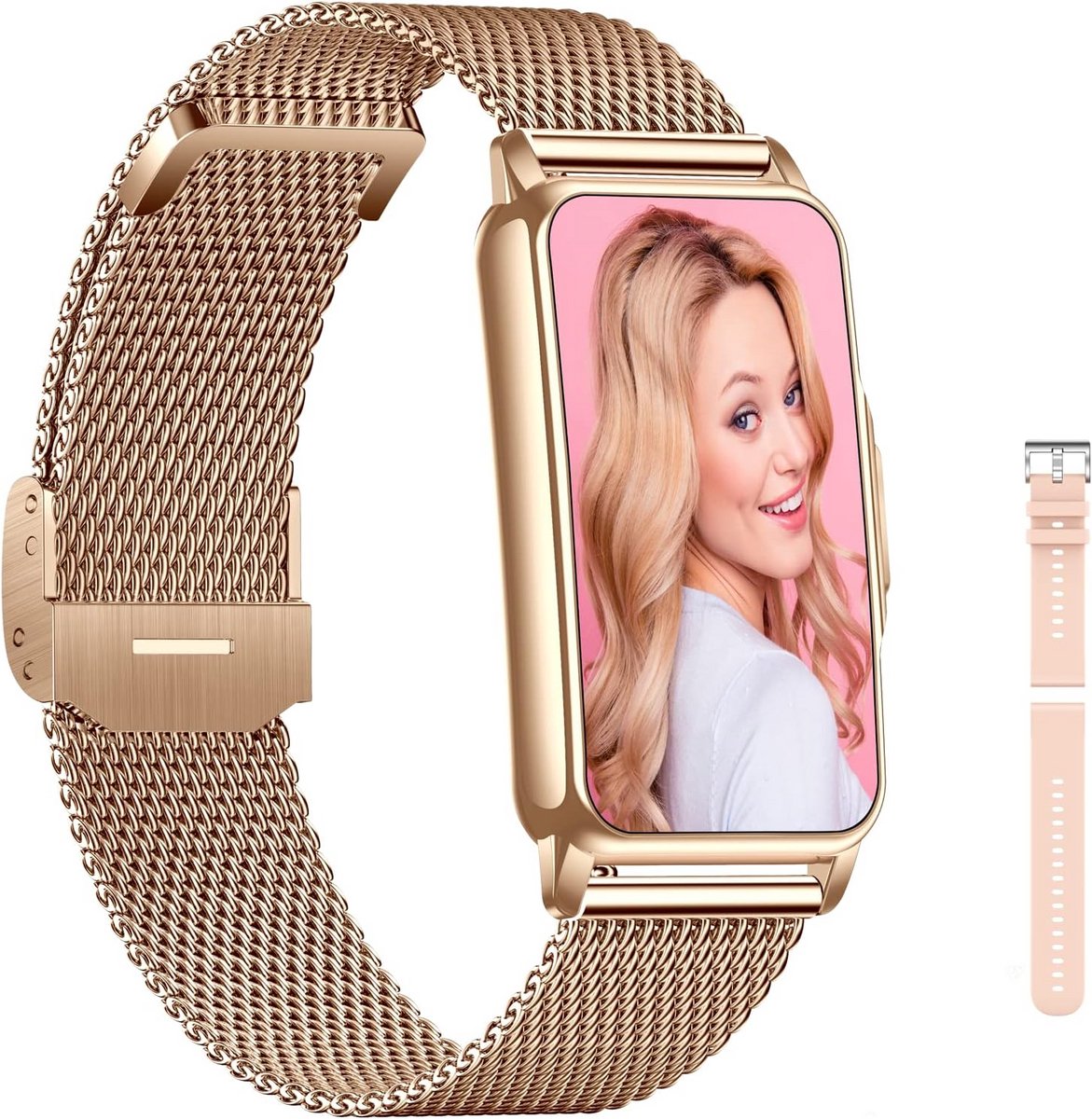 Smartwatch Dames met 123 Sportmodi, Waterdicht IP68, Hartslag, SpO2 en Slaapmonitoring