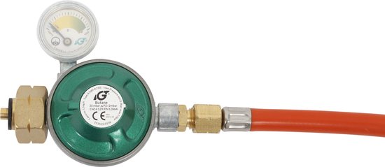 Cozze Regulator - Gasregelaar - Manometer - 1,1 m Slang - NL/LUX van Merkloos — afbeelding 2