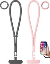 Apausvcm 6 stuks universele mobiele telefoonbandjes, multifunctionele mobiele telefoon lanyard patch, mobiele telefoon ketting met metalen ring, mobiele telefoon lanyard pads, universele mobiele