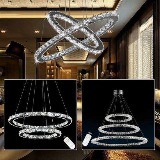 Moderne LED-kroonluchter, 65W dimbare ronde
