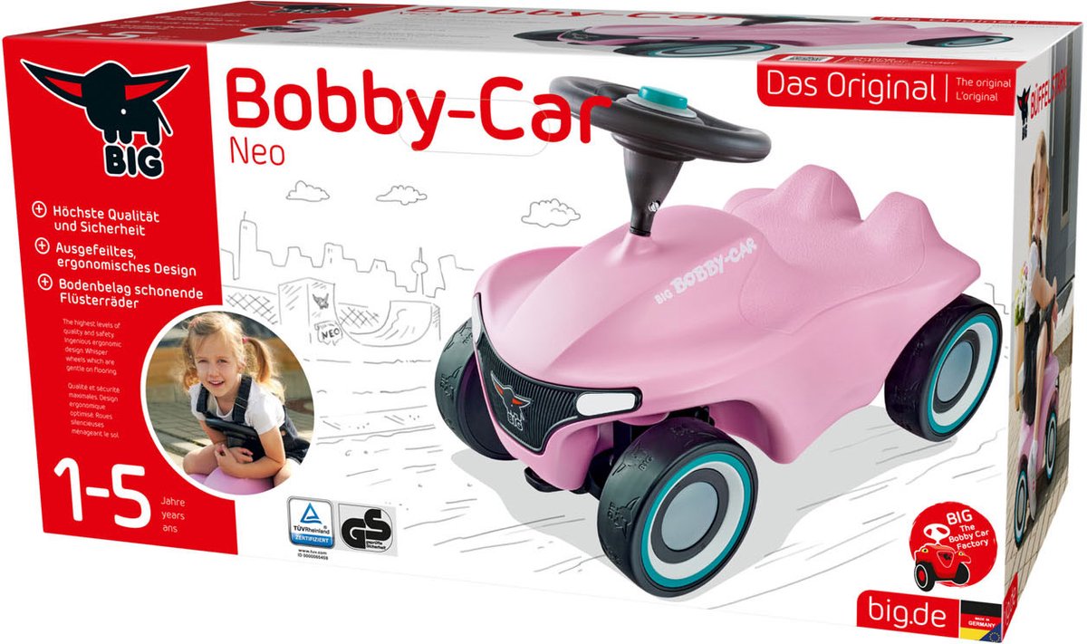 Big Bobby Car Neo Roze Loopauto