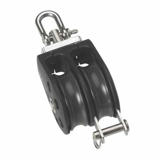 Barton Marine T1 Dubbele Draaibare Katrol Met Sluiting Zilver van Barton. — afbeelding 2