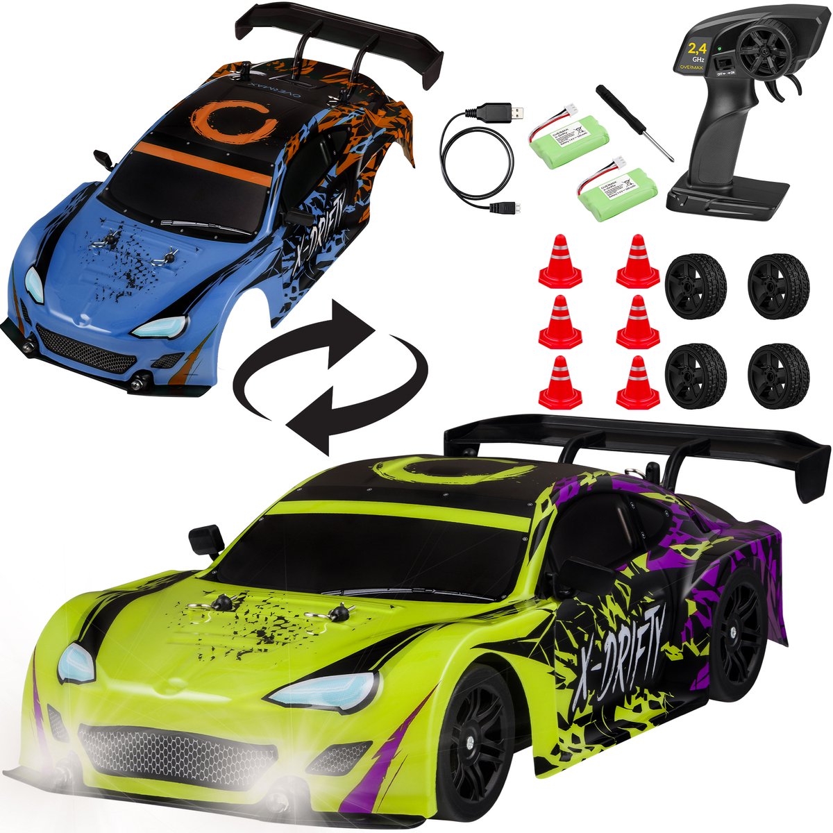 Overmax X-Drifty - R/C Auto 1:16 - 4WD - 40 Min Speeltijd - 20 km/u