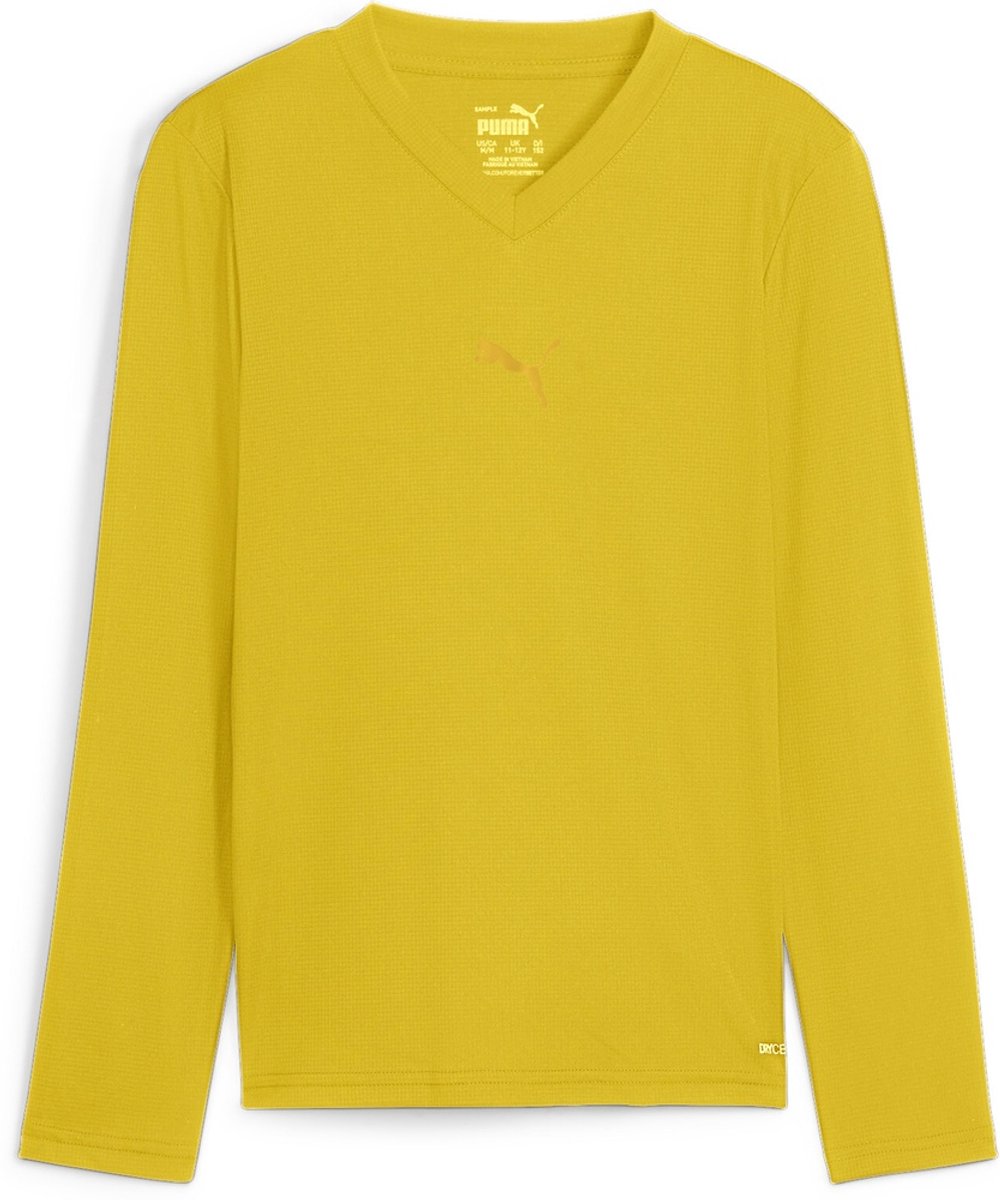 Puma Kinder Shirt TeamGoal Baselayer Tee Longsleeve Jr. 659041 Faster -Sport -164 Geel
