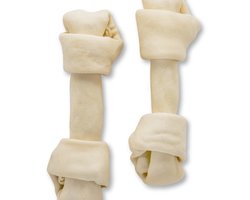 Landman Geknoopt Bot Naturel (2st) - 19cm - Hondensnacks - Hondensnoepjes - Kauwbotten Hond - Kauwstaaf
