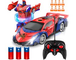 HAWX Bestuurbare Auto - RC Auto - Race Auto - Afstandsbestuurbare Auto - Voor Jongens - Voor Buiten en Binnen - Incl. 3 Batterijen, 8 Verkeerskegels