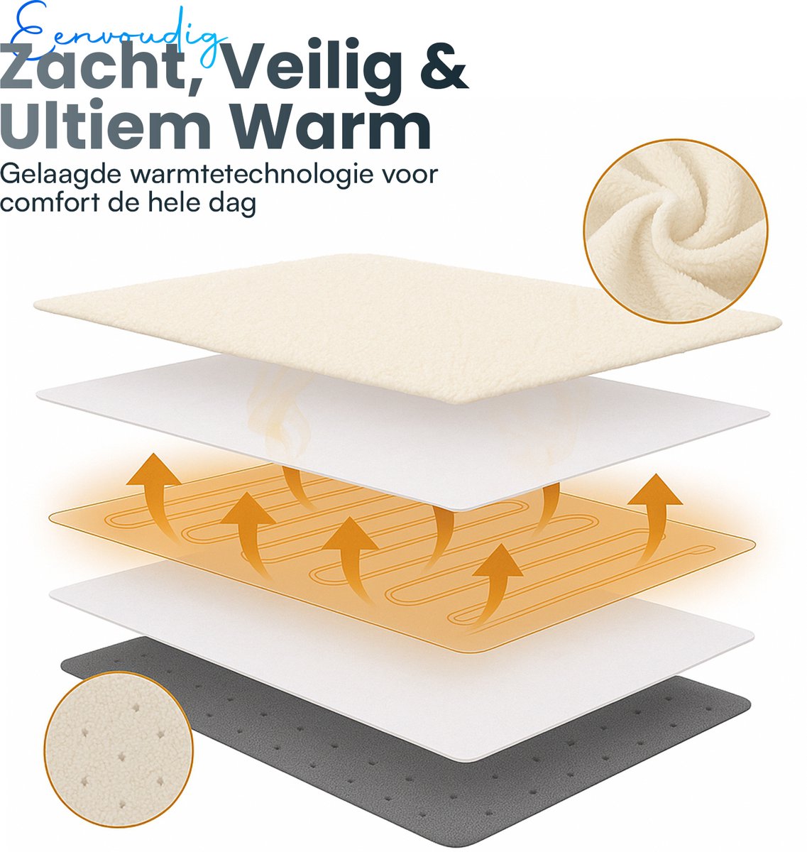 Twenty4seven® Elektrische Voetenwarmer met Timer - Voetverwarmer Electrisch & USB - 6 Warmtestanden - Verwarmde Voetenzak met Overhittingsbeveiliging – foto 5