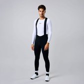 Acelera Essential Fietsbroek Lang heren met Zeem en Bretels - Thermo Lange Wielerbroek - Fietsbroek Lang - Zwart - Maat 3XL