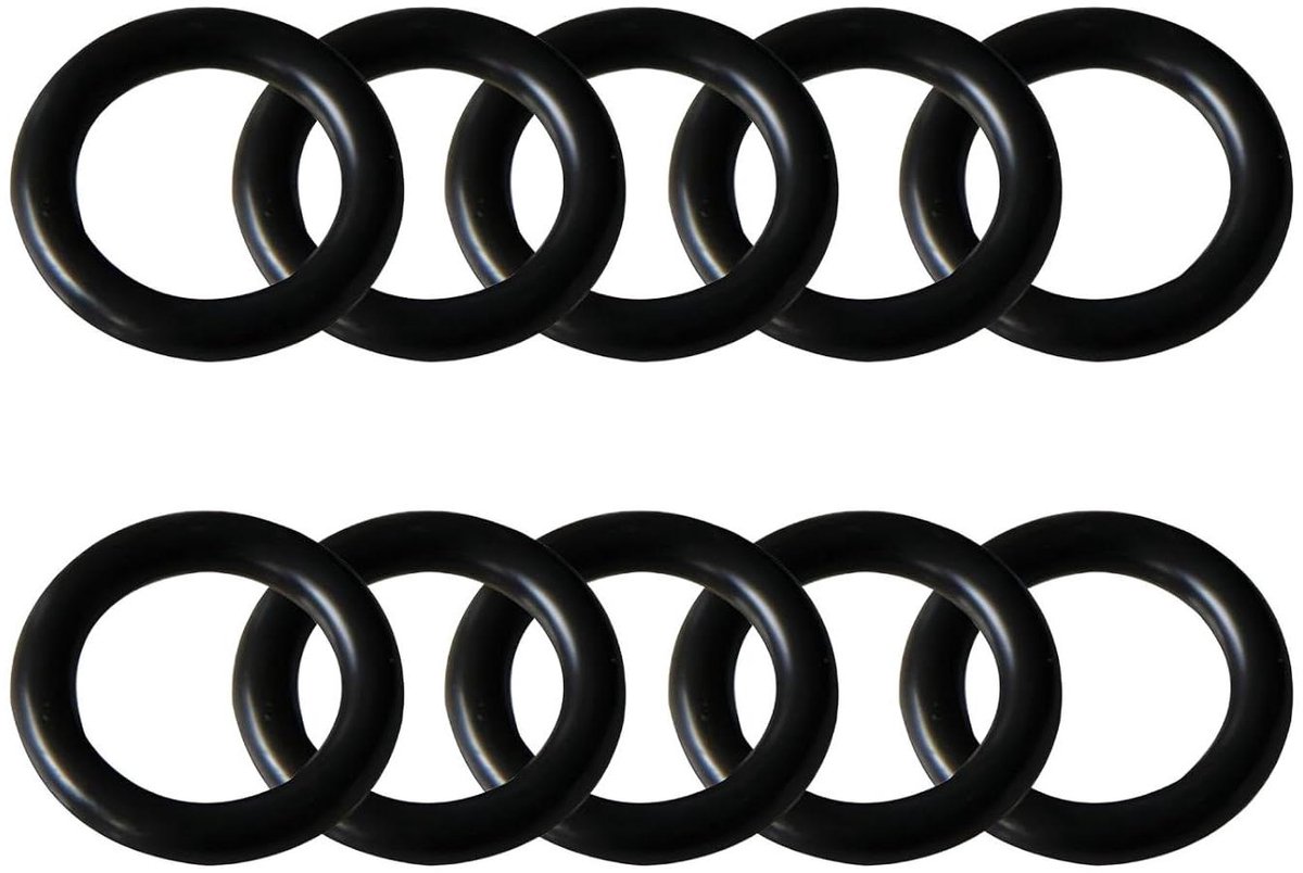Provento - Pakking Ringen voor afdichtingsringen - Rubber O-ringen - Zwart - 15mm OD 12mm ID 1.5mm Breedte - 50 stuks