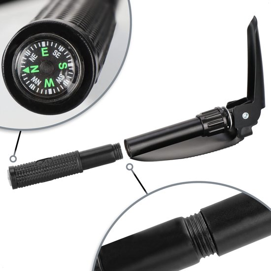 Unyqoos® Opvouwbare multifunctionele schep met zaag en flesopener voor buitengebruik van Merkloos	 — afbeelding 2