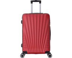 Trolley ADC Elegance Grote reiskoffer 75 cm – Harde ABS trolley met 4 zwenkwielen en cijferslot – 75 x 45 x 28 cm – 94 L – Bordeauxrood