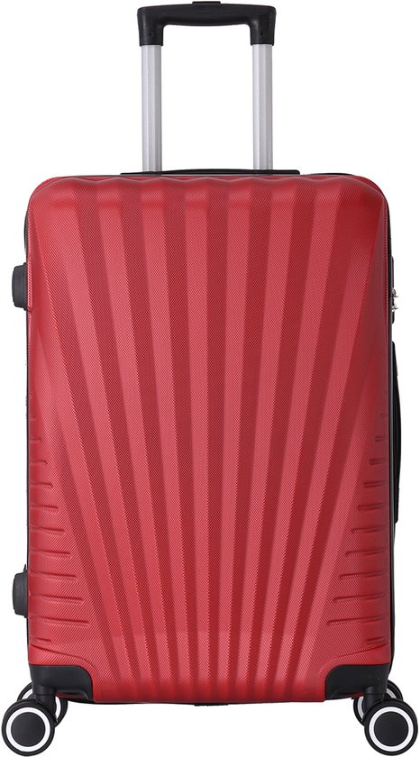 Trolley ADC Elegance Grote reiskoffer 75 cm – Harde ABS trolley met 4 zwenkwielen en cijferslot – 75 x 45 x 28 cm – 94 L – Bordeauxrood
