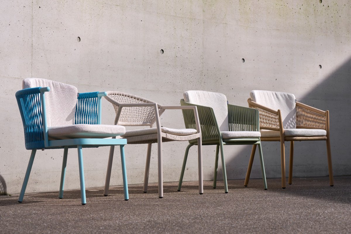 Hartman Taragona chaise de jardin empilable rope dining - Sable