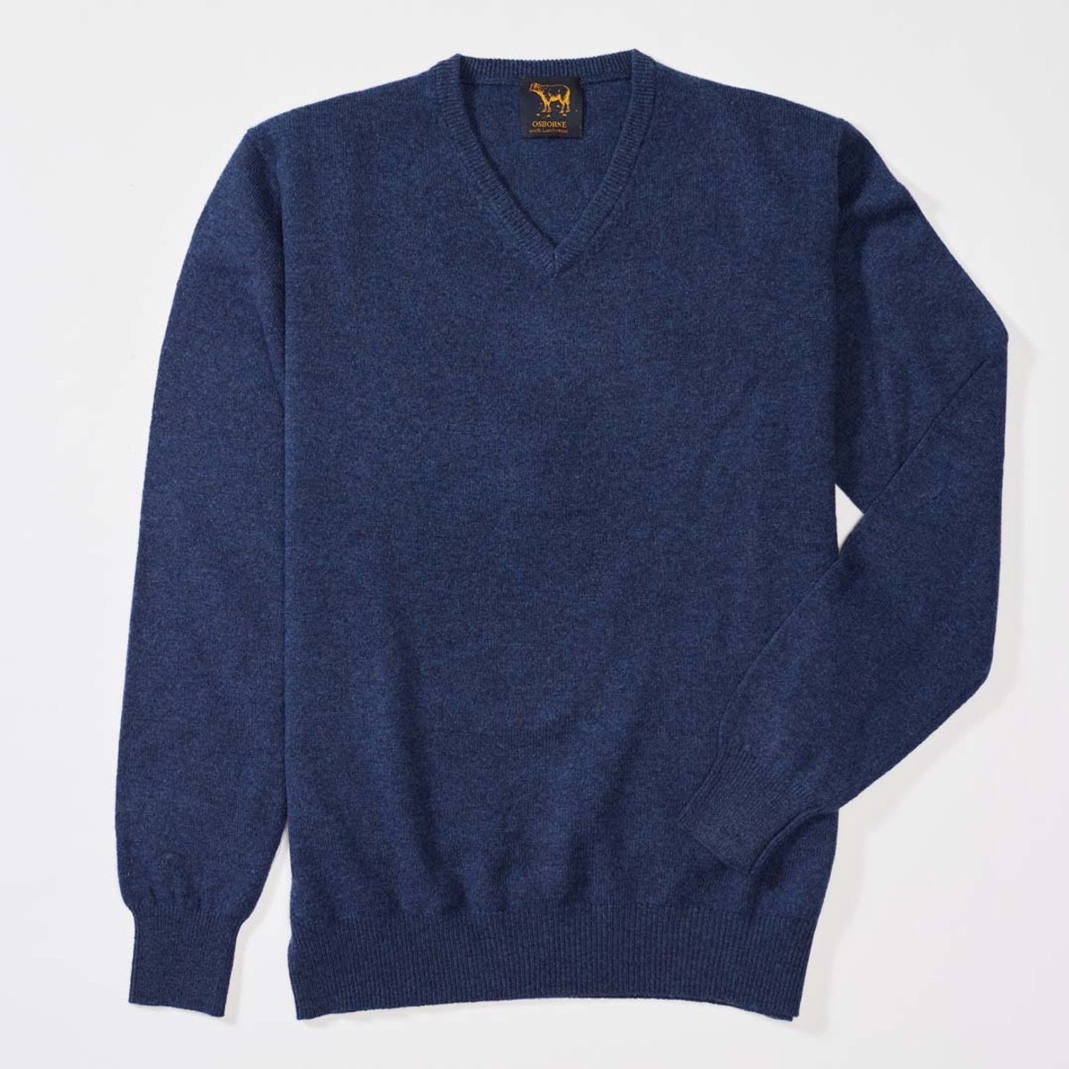 Osborne Knitwear Trui met V hals - Sweater heren in Lamswol - Pullover Heren - Rhapsody - 5XL