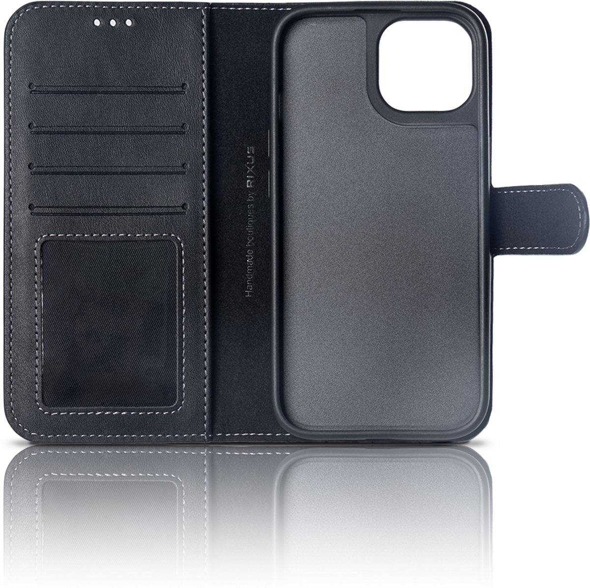 Rixus Duo Magnetic Detachable Wallet For Apple iPhone 14 Black