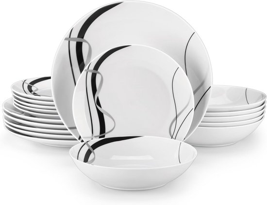 Tognana Malmo, bordenservies voor 6 personen, 18-delig