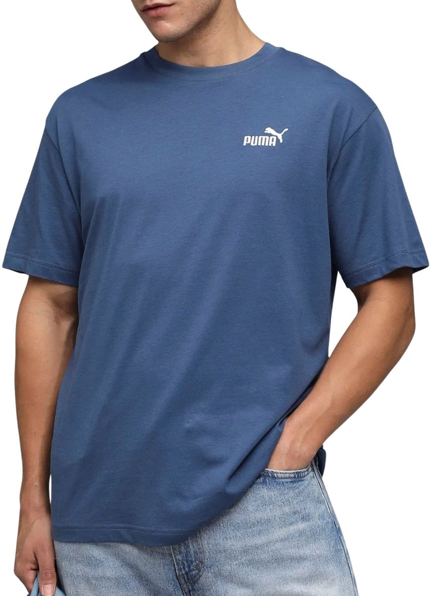 Puma ESS Relaxed Small No. 1 Logo Shirt Heren Blauw