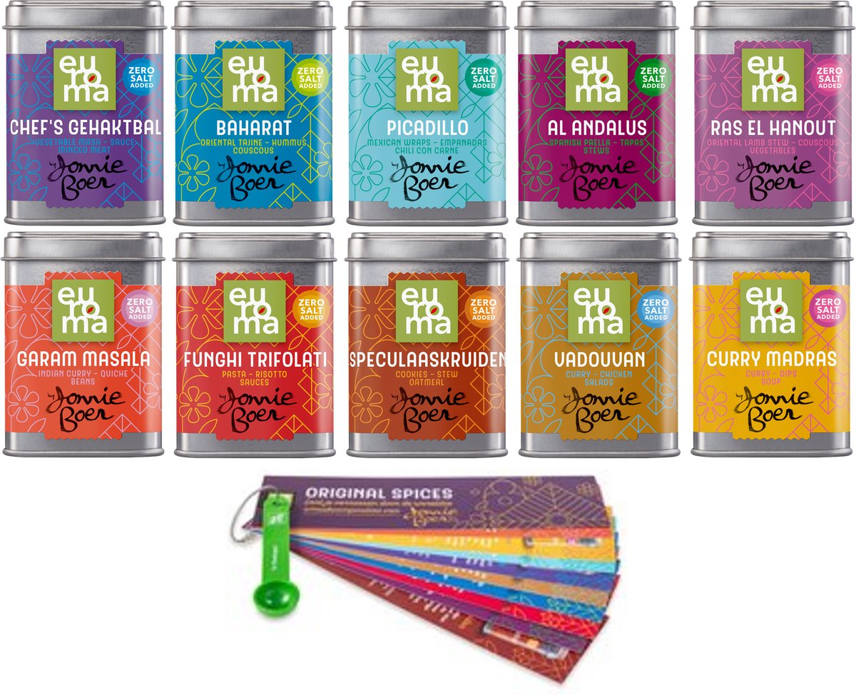 Euroma Original Spices 10 stuks met kruidenwaaier
