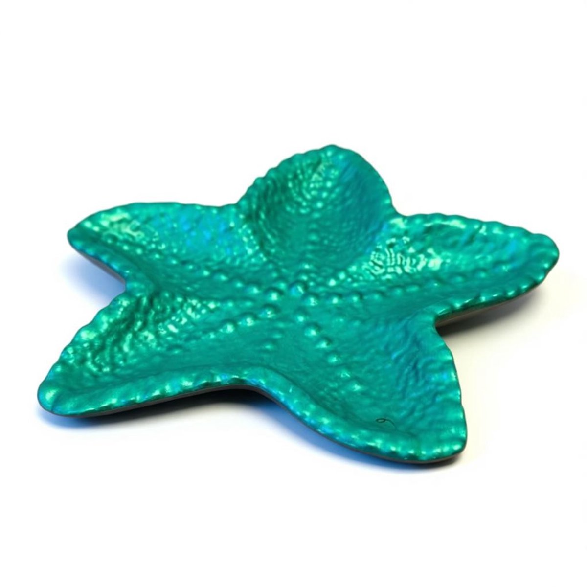 Radey's Zeester Schaaltje Metallic Groen - 10x10x2 cm - Sieraden schaaltje - Theelichthouder