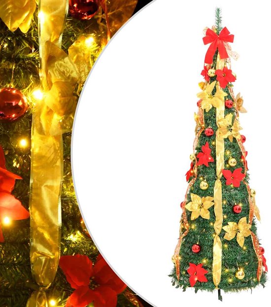 Kunstkerstboom, 150 cm, opvouwbare pop-up lametta Kunstkerstboom, 150 cm, opvouwbare pop-up lametta