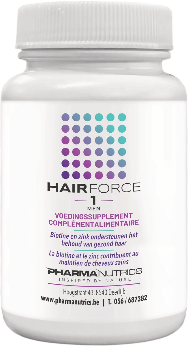 Hair Force 1 (Men) PharmaNutrics - Complete Haarformule Voor Mannen tegen Haaruitval (120 caps)