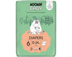 Muumi Baby Eco Luiers - Maat 6 - 12-24 kg - 34 stuks - Parfumvrij