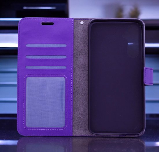 Bookcase Convient pour: Samsung Galaxy S10 Plus - Violet - étui portefeuille - Housse de livre