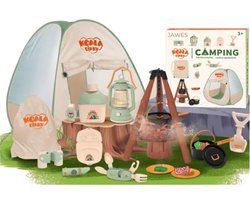 Jawes Camping Speelgoedset voor Kinderen – Speeltent met Kampeeraccessoires – Rollenspel vanaf 3 Jaar- Speelgoed- Rollenspel- Fantasie- Kamperen