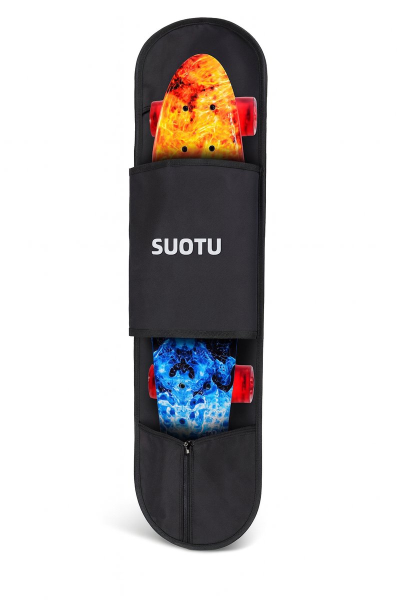 Suotu Draagtas voor Skateboard 58X16CM Skateboard Meisjes/jongens Skateboardaccessoires Zwart