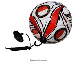 Feyenoord techniekbal met koord - 13 cm doorsnee