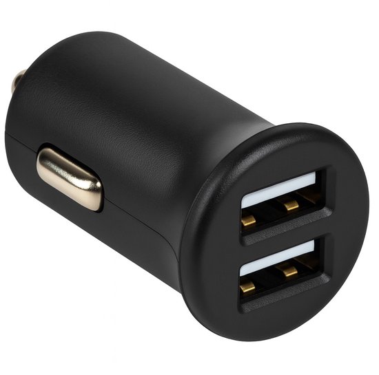 USB autolader - USB A - 2.100 mA - Zwart - Allteq