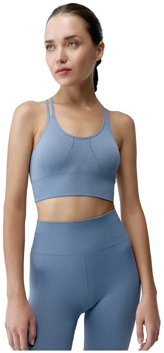 Born Living Yoga Malala Sporttop Met Medium Ondersteuning Blauw L Vrouw