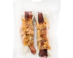 Landman Meerkleurig Kauwbot met Kip (2st) - 12.5cm - Hondensnacks - Hondensnoepjes - Kauwstaaf hond