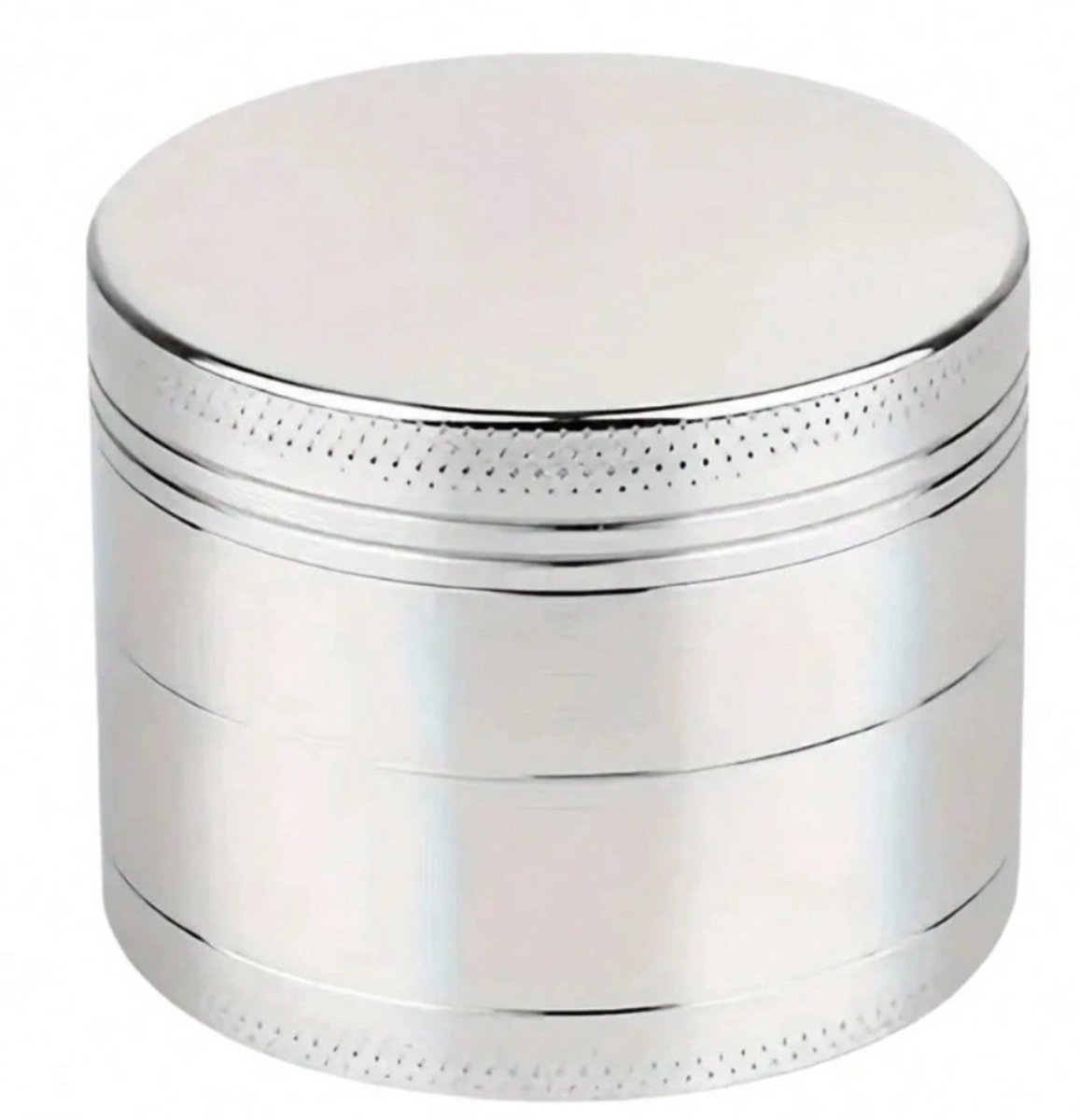 Grinder 63MM - Groot - Kruiden Vermaler - Crusher - Grote Grinder - Metaal - Magnetische Deksel - 4 Lagen - Met Schepje - Zilver