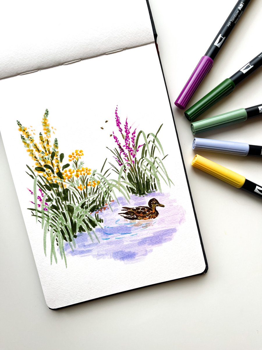 Tombow Brush pen - ABT 910 - Dual Brushpen - Opal - Oranje — afbeelding 5