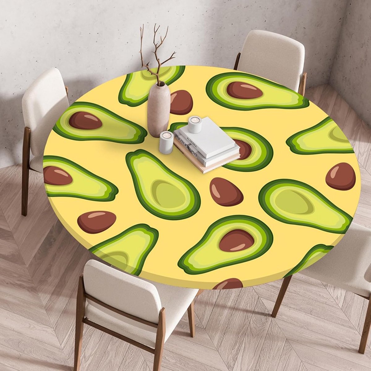 Rond Tafelkleed met Elastische Rand - Afwasbaar en Geschikt voor Binnen & Buiten - 110 cm