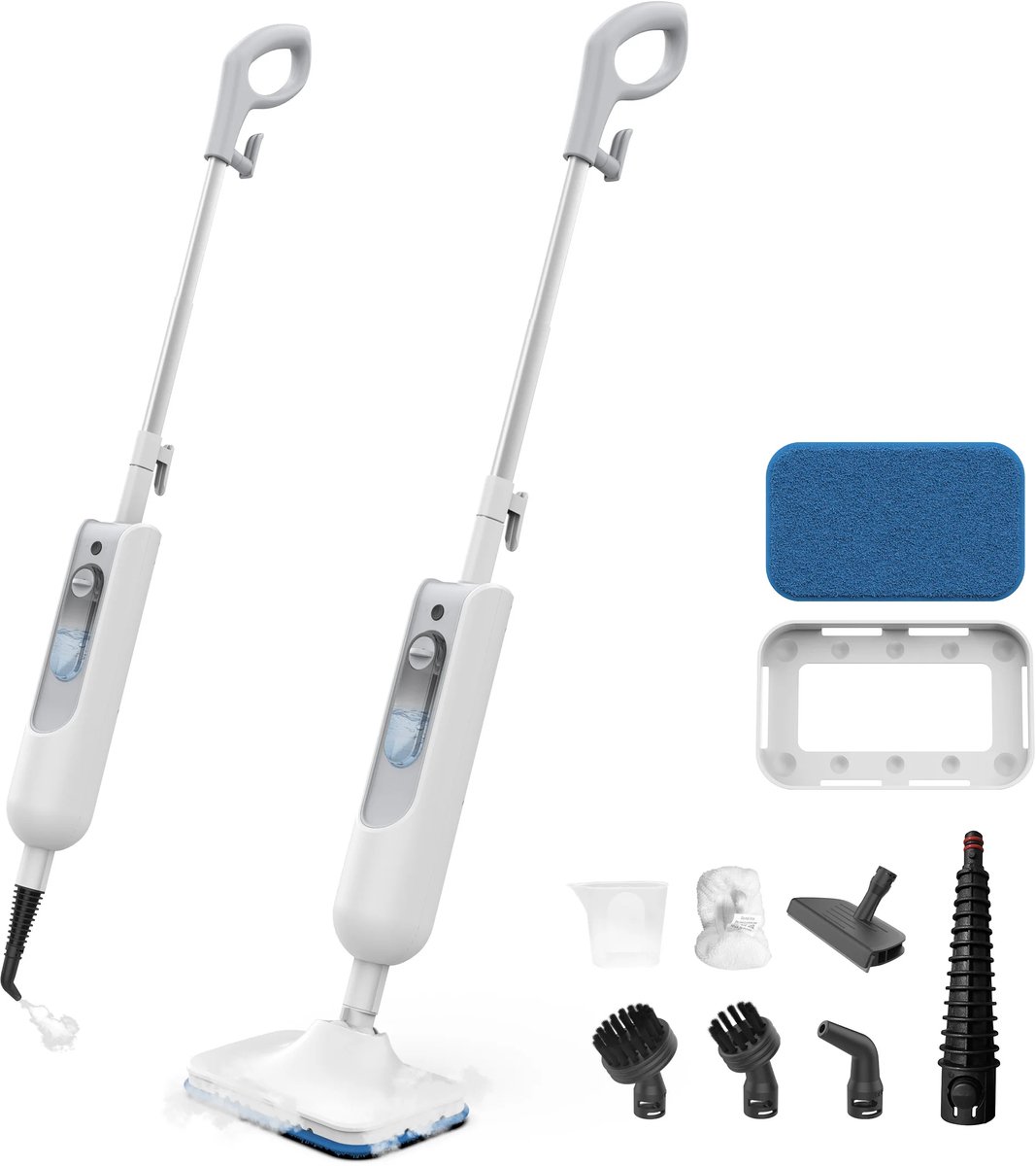 Fubzz Stoomreiniger Dweil - 6 In 1 Steam Mop - Krachtige Hogetemperatuur Reiniging - Voor Hardvloeren Tapijt Keuken - Afneembare Stoomreiniger
