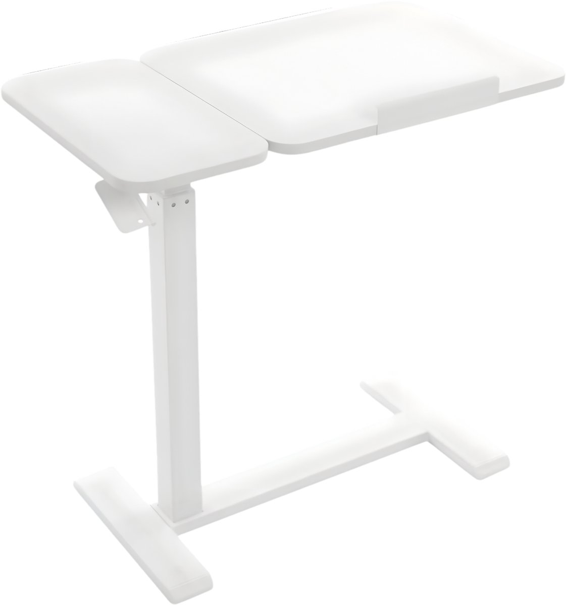 Happiq Laptoptafel - Bijzettafel - Bedtafel - Banktafel- Voor gebruik aan bed of kantoor - Verstelbaar - Wit