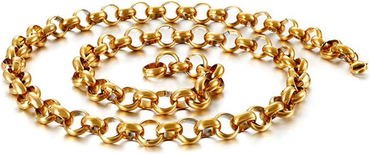Rolo Ketting Roestvrij Staal Zilver voor Dames en Heren, 45-70 cm Lengte