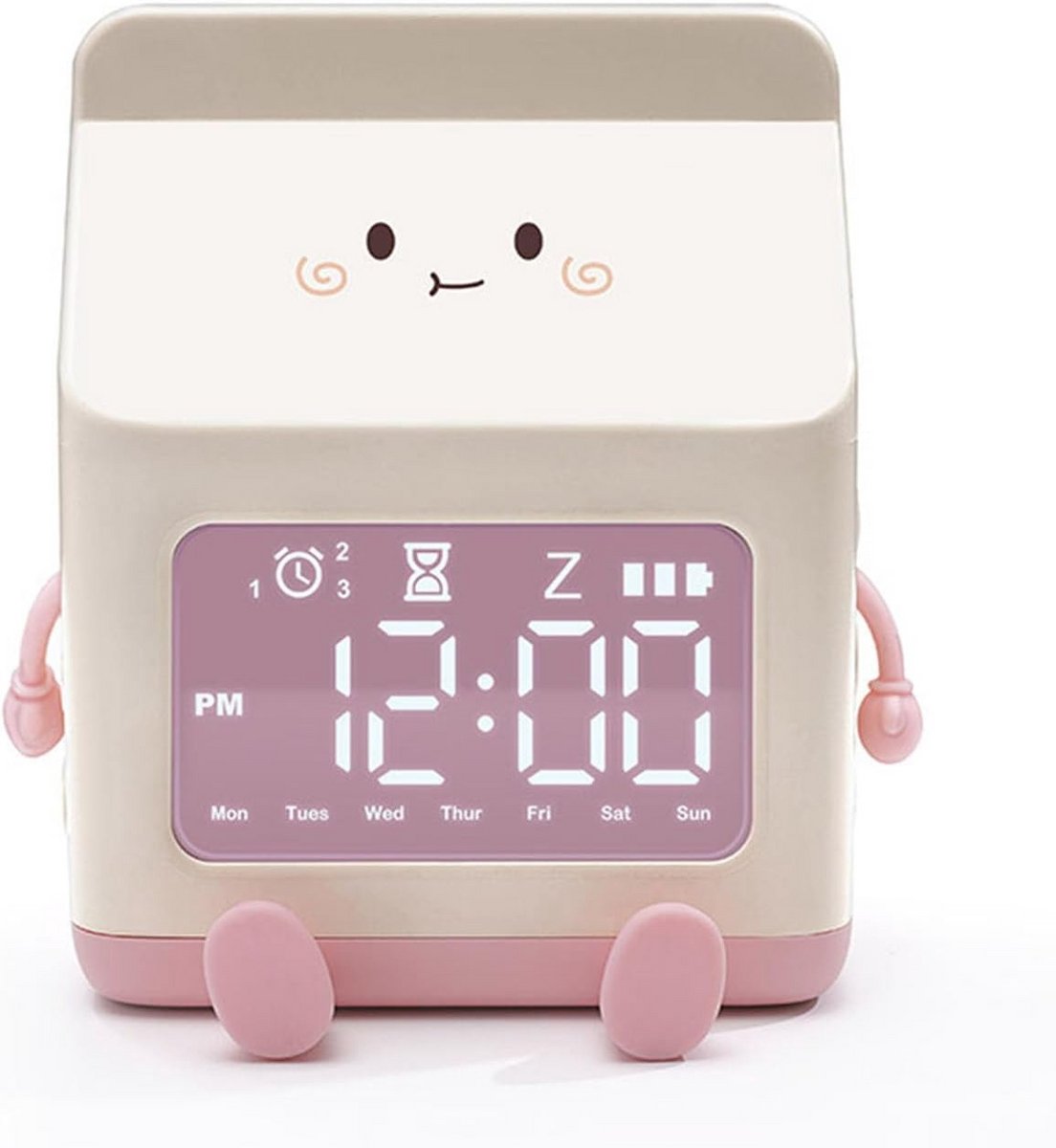 Digitale Wekker met Melkpak Vorm voor Kinderen en Studenten