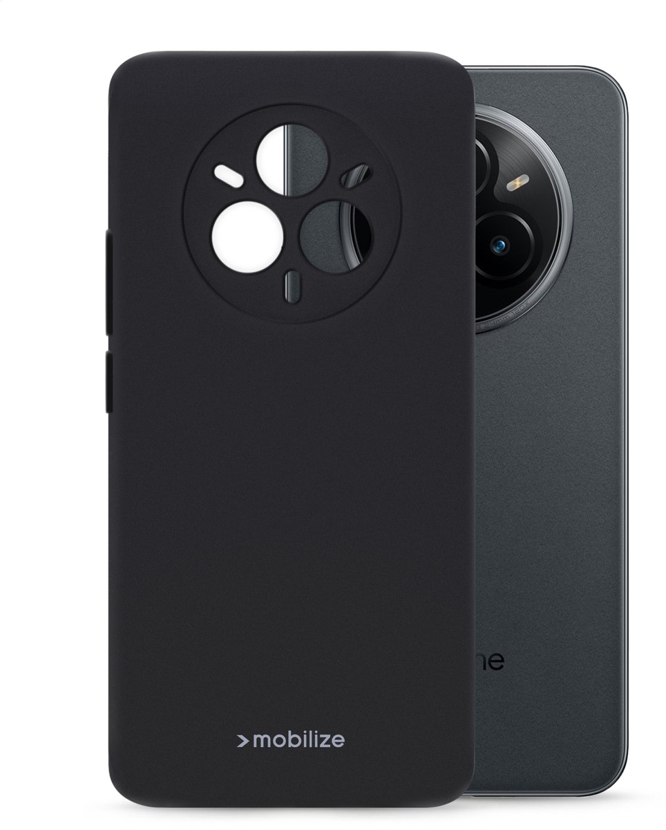 Mobilize Hoesje geschikt voor Realme 14 Pro Plus Telefoonhoesje Flexibel TPU | Mobilize Rubber Gelly Backcover | 14 Pro Plus Case | Back Cover - Zwart
