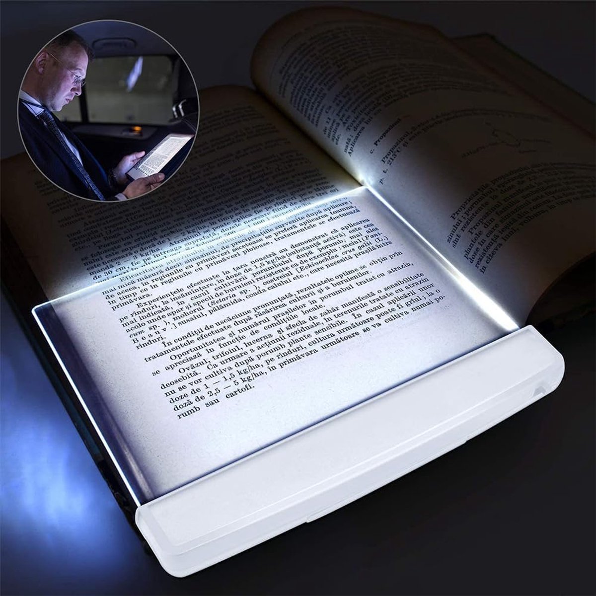 Leeslampje voor boek - leeslampje - LED Leeslampje Boek - Transparant Paneel - Warm Licht - Nachtlampje - Draagbaar - Boeklampje voor in bed - Flat Panel Reading Light - Oogbescherming - Leesplank - Reisaccessoire - Boek Accessoires — cadeau in Gadgets - foto 5