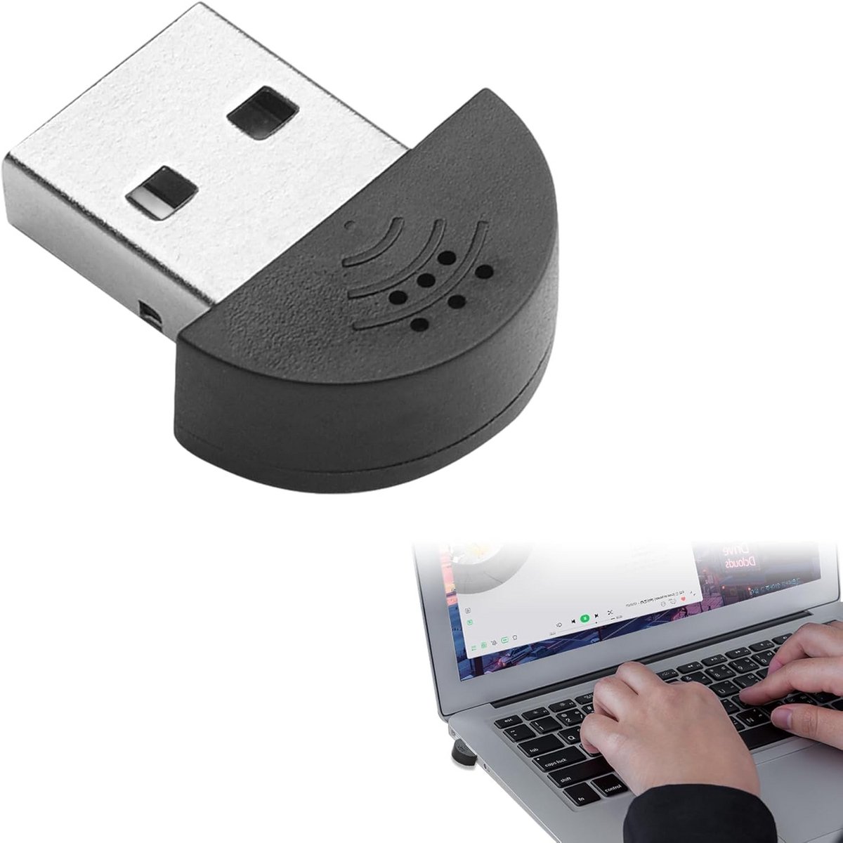 Draagbare USB Microfoon voor PC en Laptop - Plug & Play Opname & Conferentie