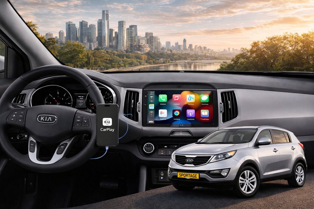 ADIVOX 9 inch T1 geschikt voor Kia Sportage 2010-2016 Android 15 CarPlay/Auto/Wifi/GPS/RDS/DSP/DAB+